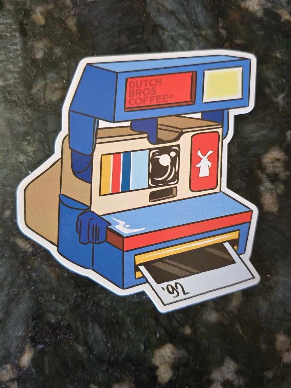 Dutch Bros Coffee Polaroid Camera Sticker